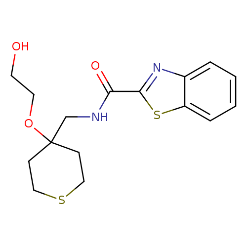 N-{[4-(2-hydroxyethoxy)thian-4-yl]methyl}-1,3-benzothiazole-2-carboxamide