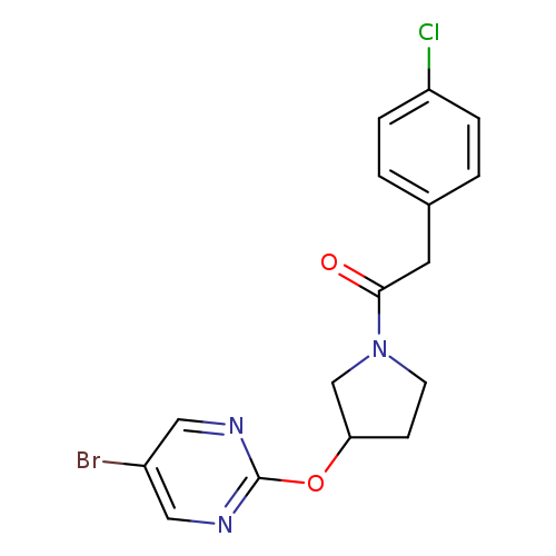1-{3-[(5-bromopyrimidin-2-yl)oxy]pyrrolidin-1-yl}-2-(4-chlorophenyl)ethan-1-one