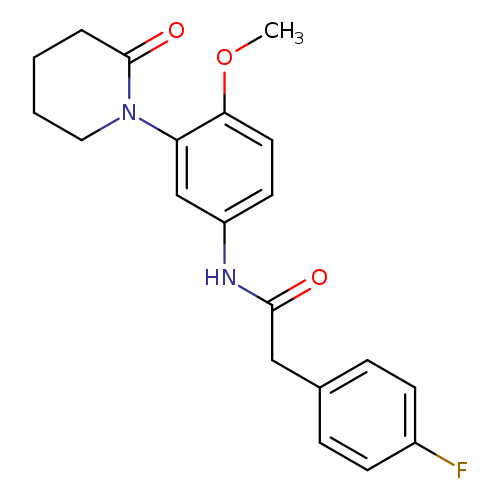 2-(4-fluorophenyl)-N-[4-methoxy-3-(2-oxopiperidin-1-yl)phenyl]acetamide