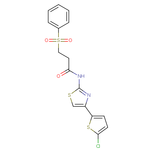 3-(benzenesulfonyl)-N-[4-(5-chlorothiophen-2-yl)-1,3-thiazol-2-yl]propanamide