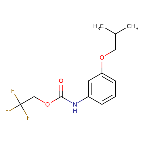 2,2,2-trifluoroethyl N-[3-(2-methylpropoxy)phenyl]carbamate