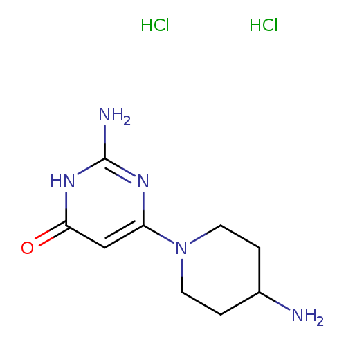 2-Amino-6-(4-aminopiperidin-1-yl)pyrimidin-4(3h)-one dihydrochloride