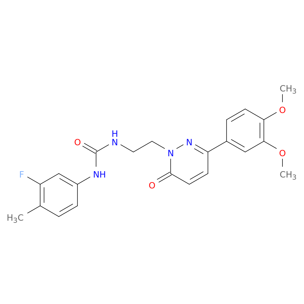 3-{2-[3-(3,4-dimethoxyphenyl)-6-oxo-1,6-dihydropyridazin-1-yl]ethyl}-1-(3-fluoro-4-methylphenyl)urea