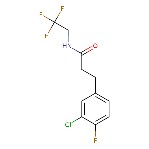 3-(3-chloro-4-fluorophenyl)-N-(2,2,2-trifluoroethyl)propanamide