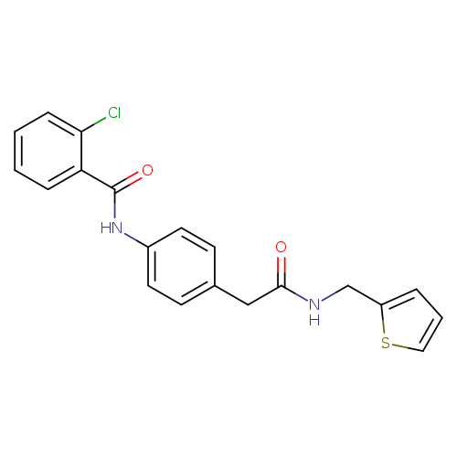 2-chloro-N-[4-({[(thiophen-2-yl)methyl]carbamoyl}methyl)phenyl]benzamide