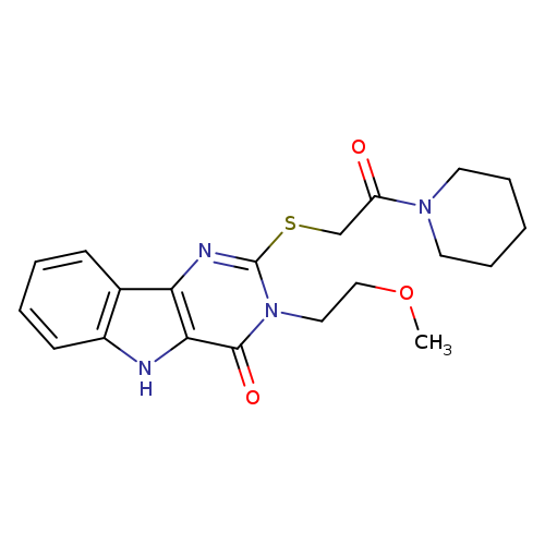 3-(2-methoxyethyl)-2-{[2-oxo-2-(piperidin-1-yl)ethyl]sulfanyl}-3H,4H,5H-pyrimido[5,4-b]indol-4-one