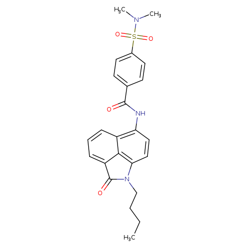 N-{2-butyl-3-oxo-2-azatricyclo[6.3.1.0^{4,12}]dodeca-1(11),4,6,8(12),9-pentaen-9-yl}-4-(dimethylsulfamoyl)benzamide