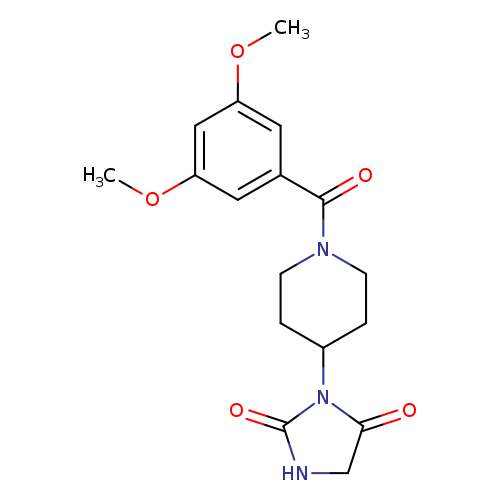 3-[1-(3,5-dimethoxybenzoyl)piperidin-4-yl]imidazolidine-2,4-dione