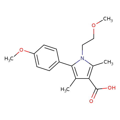 1-(2-Methoxyethyl)-5-(4-methoxyphenyl)-2,4-dimethyl-1h-pyrrole-3-carboxylic acid