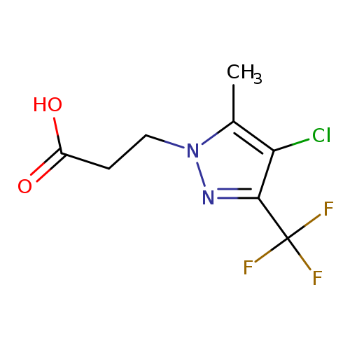 3-(4-Chloro-5-methyl-3-(trifluoromethyl)-1H-pyrazol-1-yl)propanoic acid