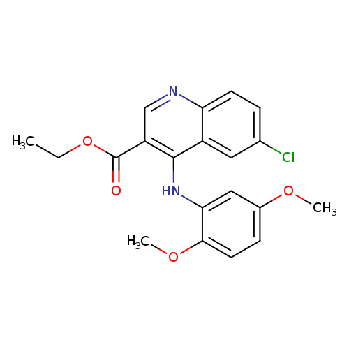 6-Chloro-4-(2,5-dimethoxy-phenylamino)-quinoline-3-carboxylic acid ethyl ester