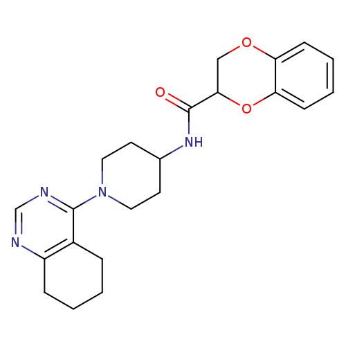 N-[1-(5,6,7,8-tetrahydroquinazolin-4-yl)piperidin-4-yl]-2,3-dihydro-1,4-benzodioxine-2-carboxamide