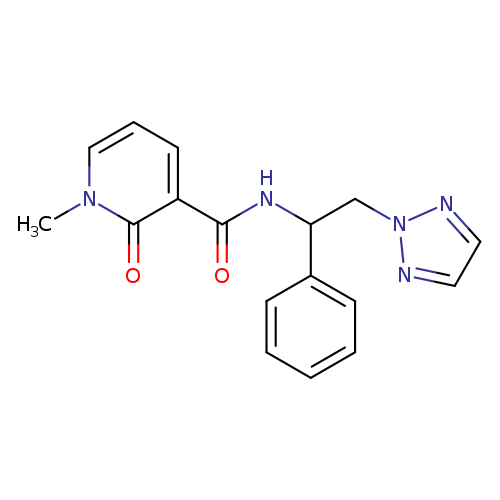 1-methyl-2-oxo-N-[1-phenyl-2-(2H-1,2,3-triazol-2-yl)ethyl]-1,2-dihydropyridine-3-carboxamide