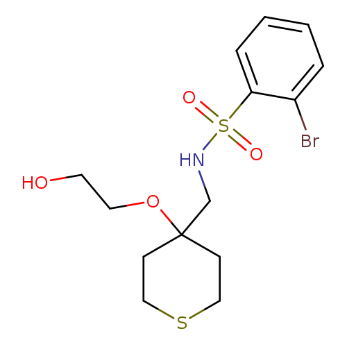 2-bromo-N-{[4-(2-hydroxyethoxy)thian-4-yl]methyl}benzene-1-sulfonamide