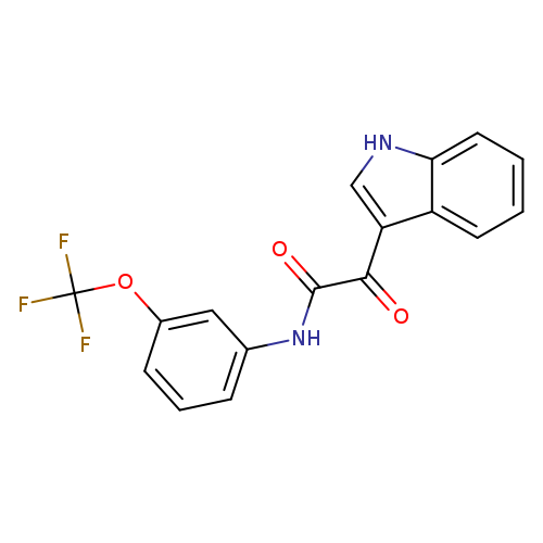 2-(1H-indol-3-yl)-2-oxo-N-[3-(trifluoromethoxy)phenyl]acetamide