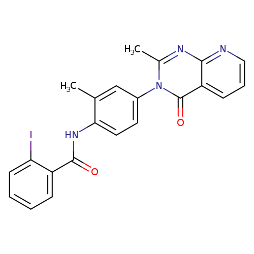 2-iodo-N-(2-methyl-4-{2-methyl-4-oxo-3H,4H-pyrido[2,3-d]pyrimidin-3-yl}phenyl)benzamide
