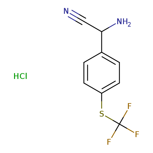 2-amino-2-{4-[(trifluoromethyl)sulfanyl]phenyl}acetonitrilehydrochloride