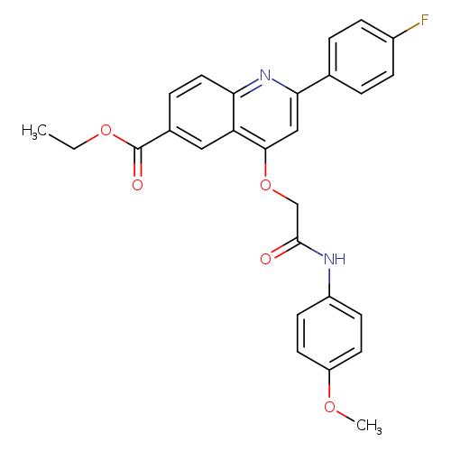 ethyl 2-(4-fluorophenyl)-4-{[(4-methoxyphenyl)carbamoyl]methoxy}quinoline-6-carboxylate