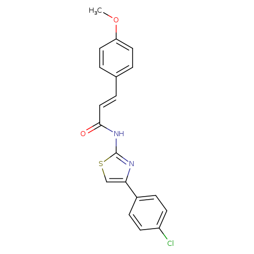 (2E)-N-[4-(4-chlorophenyl)-1,3-thiazol-2-yl]-3-(4-methoxyphenyl)prop-2-enamide