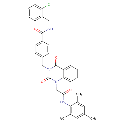 N-[(2-chlorophenyl)methyl]-4-[(2,4-dioxo-1-{[(2,4,6-trimethylphenyl)carbamoyl]methyl}-1,2,3,4-tetrahydroquinazolin-3-yl)methyl]benzamide