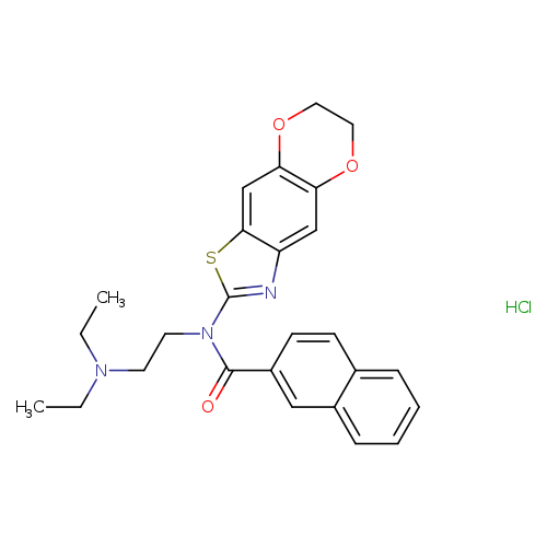 N-[2-(diethylamino)ethyl]-N-{10,13-dioxa-4-thia-6-azatricyclo[7.4.0.0^{3,7}]trideca-1,3(7),5,8-tetraen-5-yl}naphthalene-2-carboxamide hydrochloride