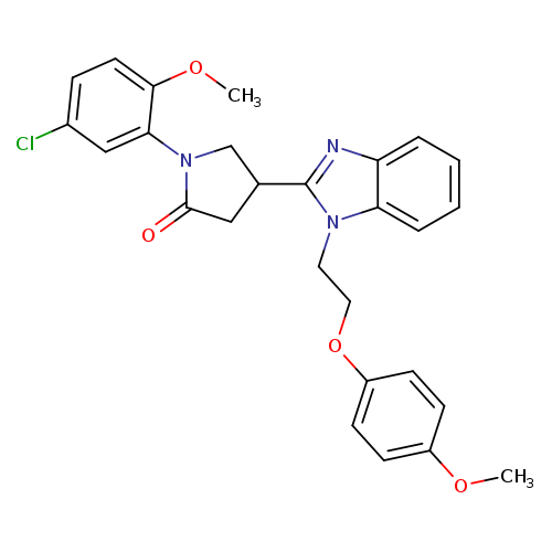1-(5-chloro-2-methoxyphenyl)-4-{1-[2-(4-methoxyphenoxy)ethyl]-1H-1,3-benzodiazol-2-yl}pyrrolidin-2-one