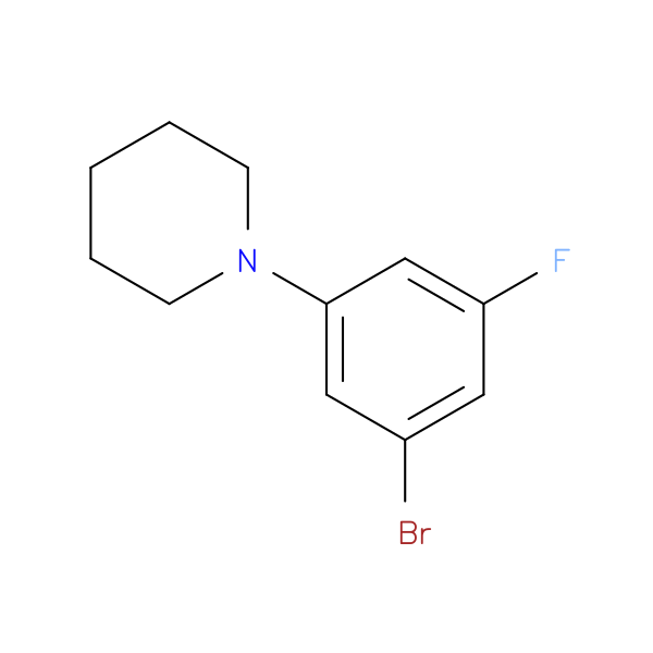 1-Bromo-3-fluoro-5-piperidinobenzene