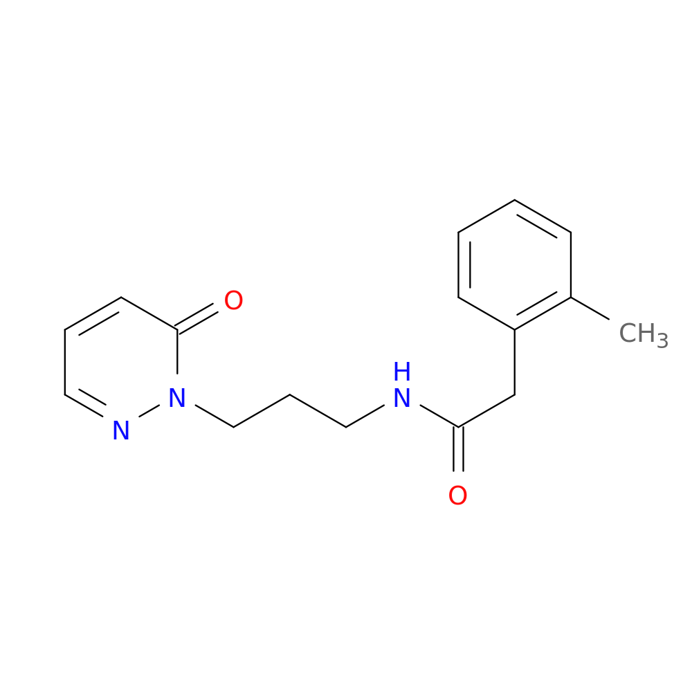 2-(2-methylphenyl)-N-[3-(6-oxo-1,6-dihydropyridazin-1-yl)propyl]acetamide