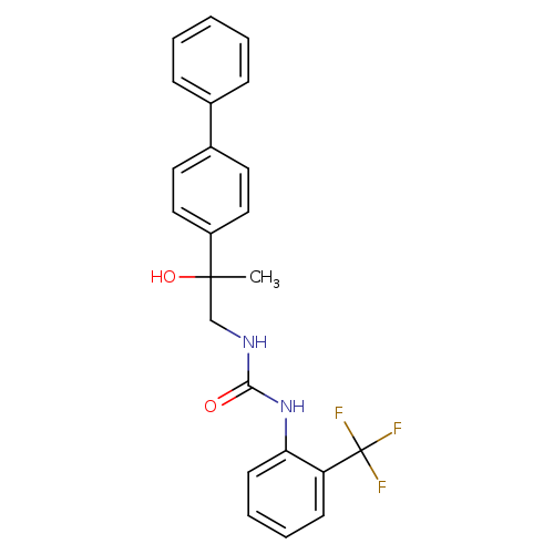 1-(2-{[1,1'-biphenyl]-4-yl}-2-hydroxypropyl)-3-[2-(trifluoromethyl)phenyl]urea