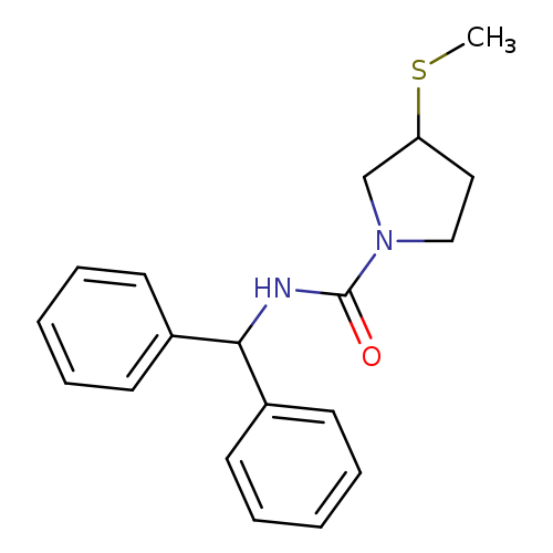 N-(diphenylmethyl)-3-(methylsulfanyl)pyrrolidine-1-carboxamide