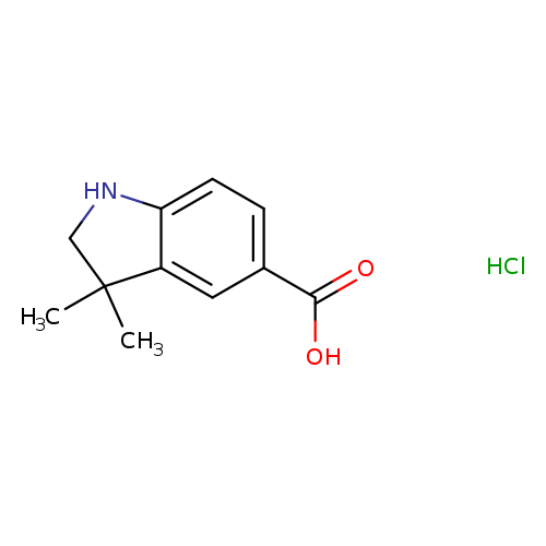 3,3-dimethyl-2,3-dihydro-1H-indole-5-carboxylic acid hydrochloride