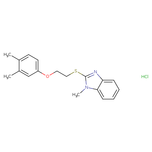 2-{[2-(3,4-dimethylphenoxy)ethyl]sulfanyl}-1-methyl-1H-1,3-benzodiazole hydrochloride