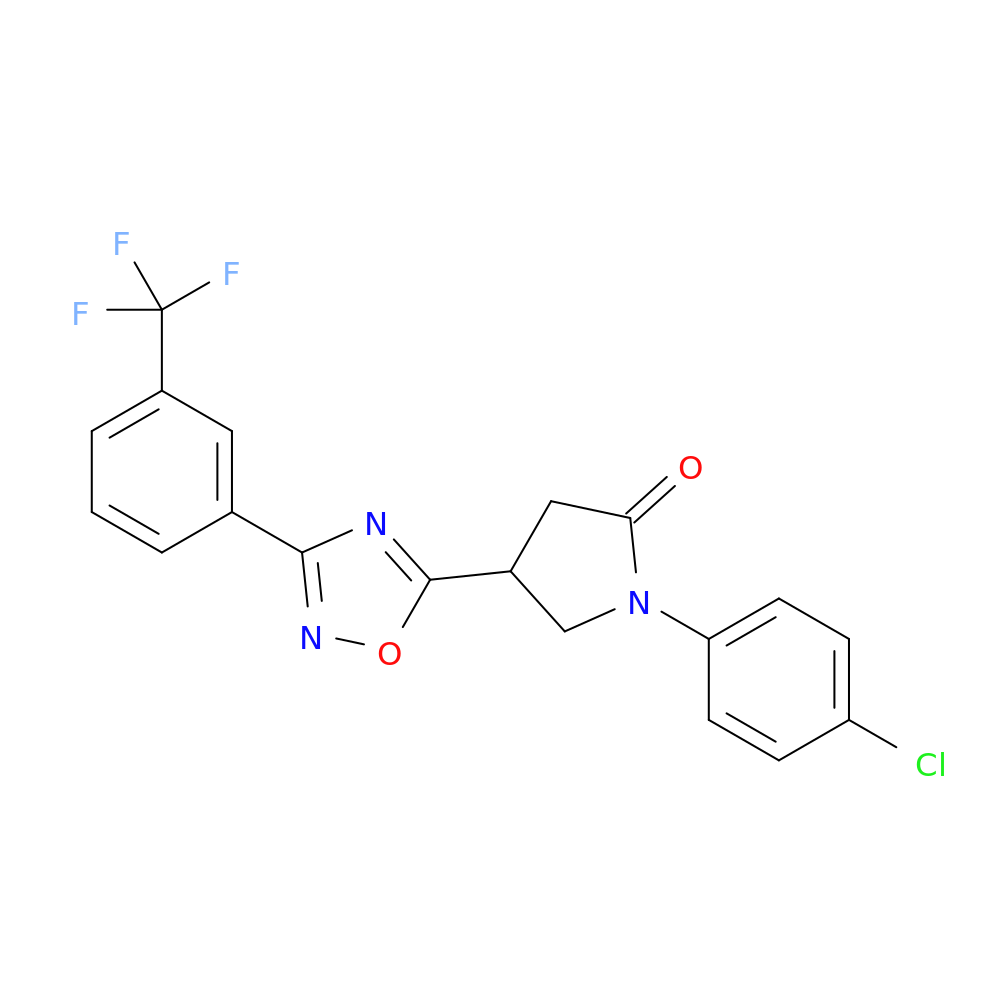 1-(4-chlorophenyl)-4-{3-[3-(trifluoromethyl)phenyl]-1,2,4-oxadiazol-5-yl}pyrrolidin-2-one