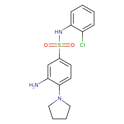 3-amino-N-(2-chlorophenyl)-4-(pyrrolidin-1-yl)benzene-1-sulfonamide