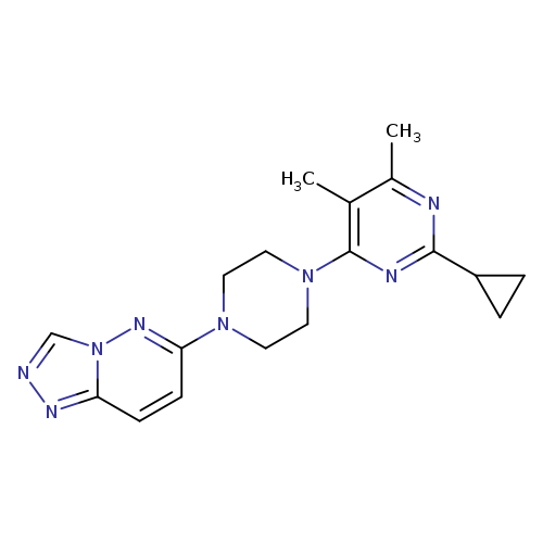 2-cyclopropyl-4,5-dimethyl-6-(4-{[1,2,4]triazolo[4,3-b]pyridazin-6-yl}piperazin-1-yl)pyrimidine