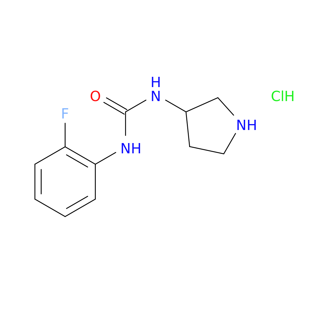 1-(2-fluorophenyl)-3-(pyrrolidin-3-yl)urea hydrochloride