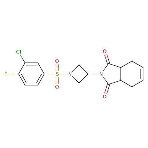 2-[1-(3-chloro-4-fluorobenzenesulfonyl)azetidin-3-yl]-2,3,3a,4,7,7a-hexahydro-1H-isoindole-1,3-dione