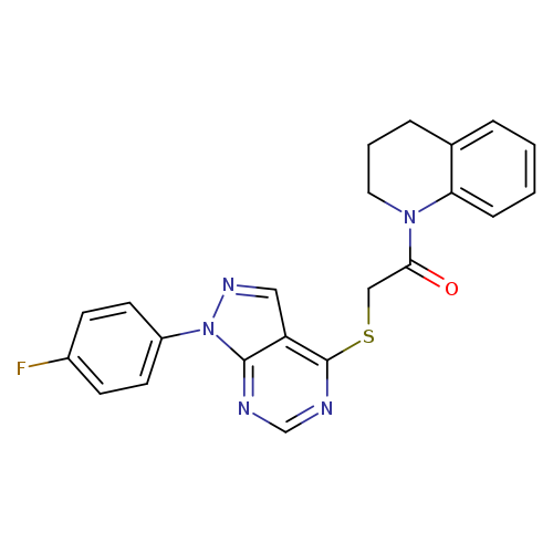 2-{[1-(4-fluorophenyl)-1H-pyrazolo[3,4-d]pyrimidin-4-yl]sulfanyl}-1-(1,2,3,4-tetrahydroquinolin-1-yl)ethan-1-one