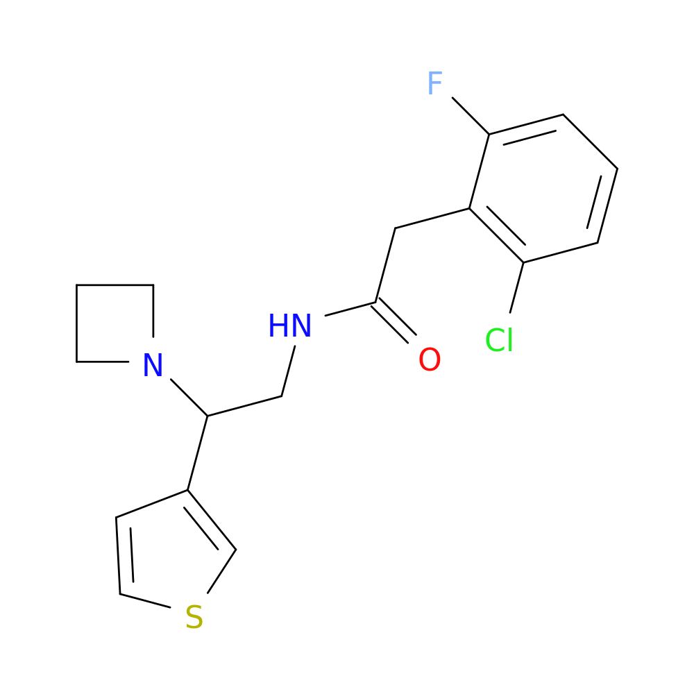 N-[2-(azetidin-1-yl)-2-(thiophen-3-yl)ethyl]-2-(2-chloro-6-fluorophenyl)acetamide