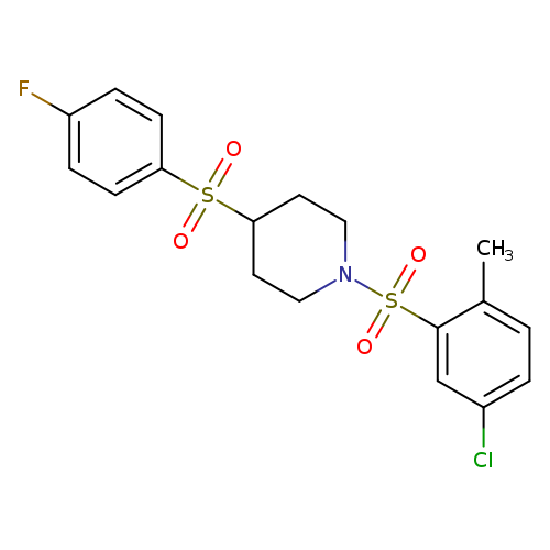 1-(5-chloro-2-methylbenzenesulfonyl)-4-(4-fluorobenzenesulfonyl)piperidine