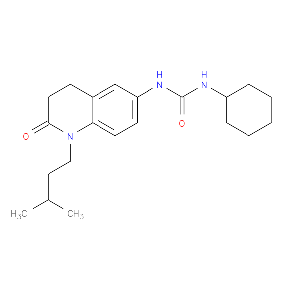 1-cyclohexyl-3-[1-(3-methylbutyl)-2-oxo-1,2,3,4-tetrahydroquinolin-6-yl]urea