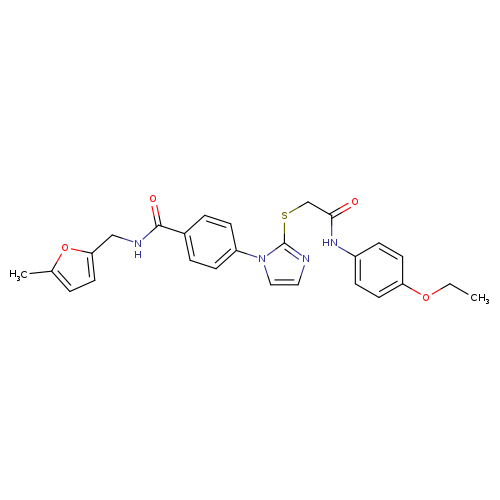 4-[2-({[(4-ethoxyphenyl)carbamoyl]methyl}sulfanyl)-1H-imidazol-1-yl]-N-[(5-methylfuran-2-yl)methyl]benzamide
