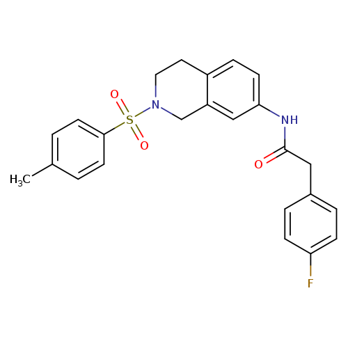 2-(4-fluorophenyl)-N-[2-(4-methylbenzenesulfonyl)-1,2,3,4-tetrahydroisoquinolin-7-yl]acetamide