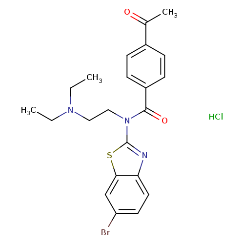 4-acetyl-N-(6-bromo-1,3-benzothiazol-2-yl)-N-[2-(diethylamino)ethyl]benzamide hydrochloride