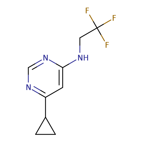 "6-cyclopropyl-N-(2,2,2-trifluoroethyl)pyrimidin-4-amine"
