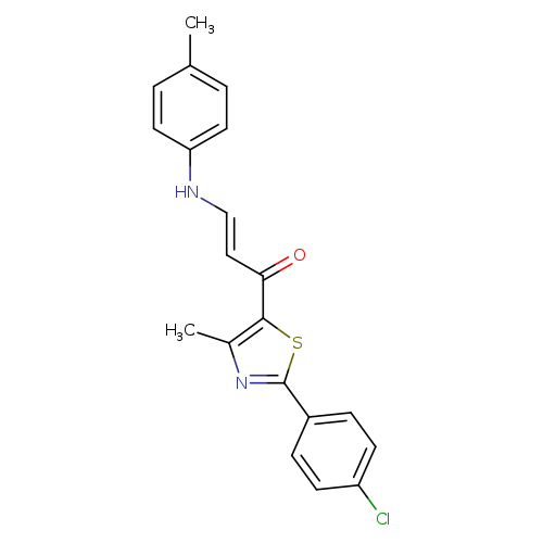 (2E)-1-[2-(4-chlorophenyl)-4-methyl-1,3-thiazol-5-yl]-3-[(4-methylphenyl)amino]prop-2-en-1-one