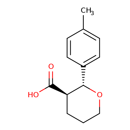 rac-(2R,3R)-2-(4-methylphenyl)oxane-3-carboxylic acid, trans