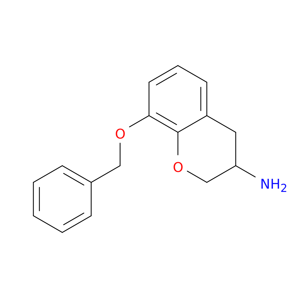 8-(benzyloxy)-3,4-dihydro-2H-1-benzopyran-3-amine
