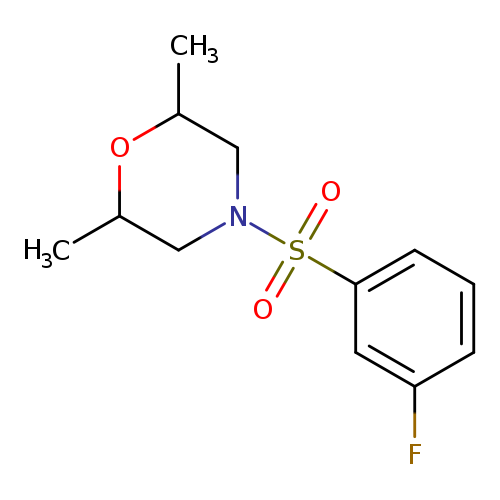 4-(3-fluorobenzenesulfonyl)-2,6-dimethylmorpholine