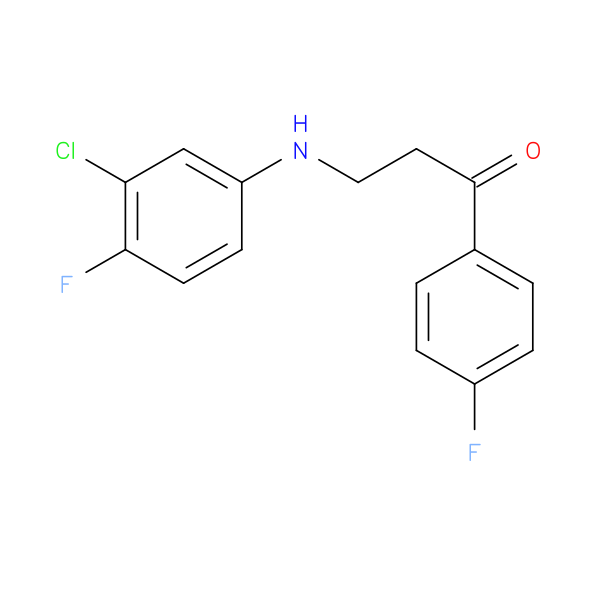 3-[(3-chloro-4-fluorophenyl)amino]-1-(4-fluorophenyl)propan-1-one